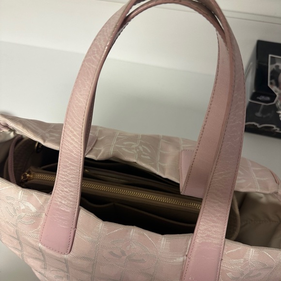 RARE!! Authentic Chanel Travel Ligne Tote with Matching Pouch Included!!! - Picture 15 of 16